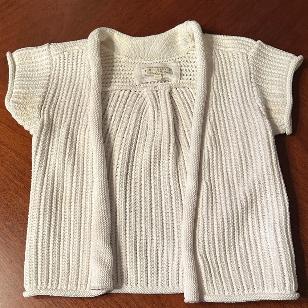 Old Navy Vintage Off-white Kids Open Sweater